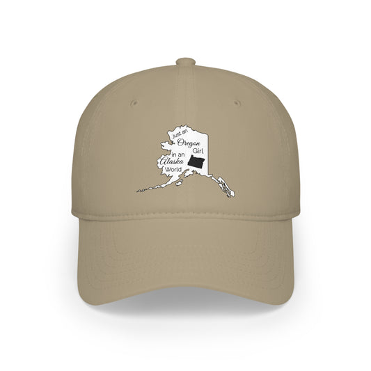 Just an Oregon Girl in an Alaska World Low Profile Baseball Cap