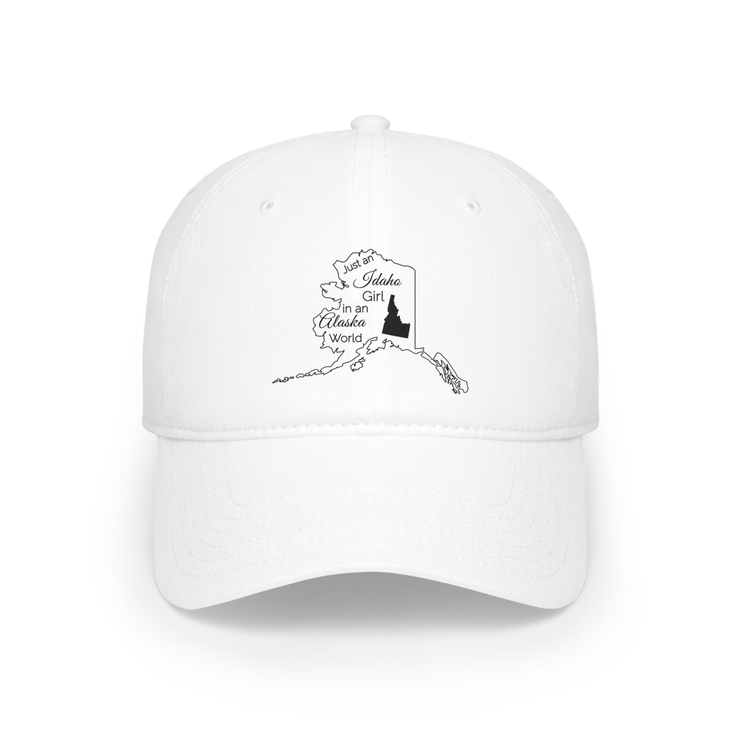 Just an Idaho Girl in an Alaska World Low Profile Baseball Cap