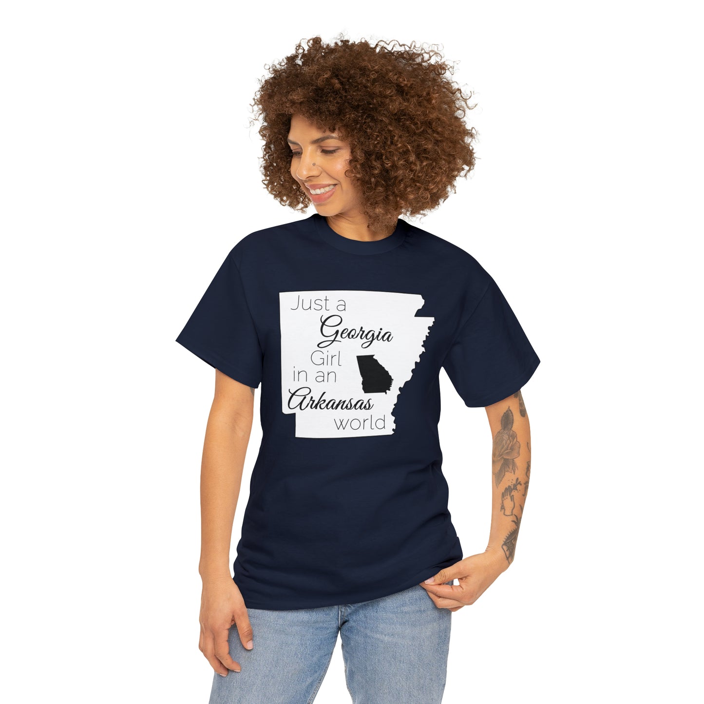 Just a Georgia Girl in an Arkansas World Unisex Heavy Cotton Tee