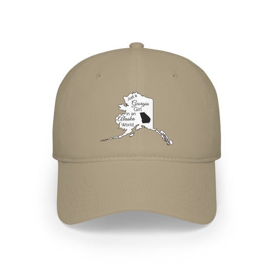 Just a Georgia Girl in an Alaska World Low Profile Baseball Cap