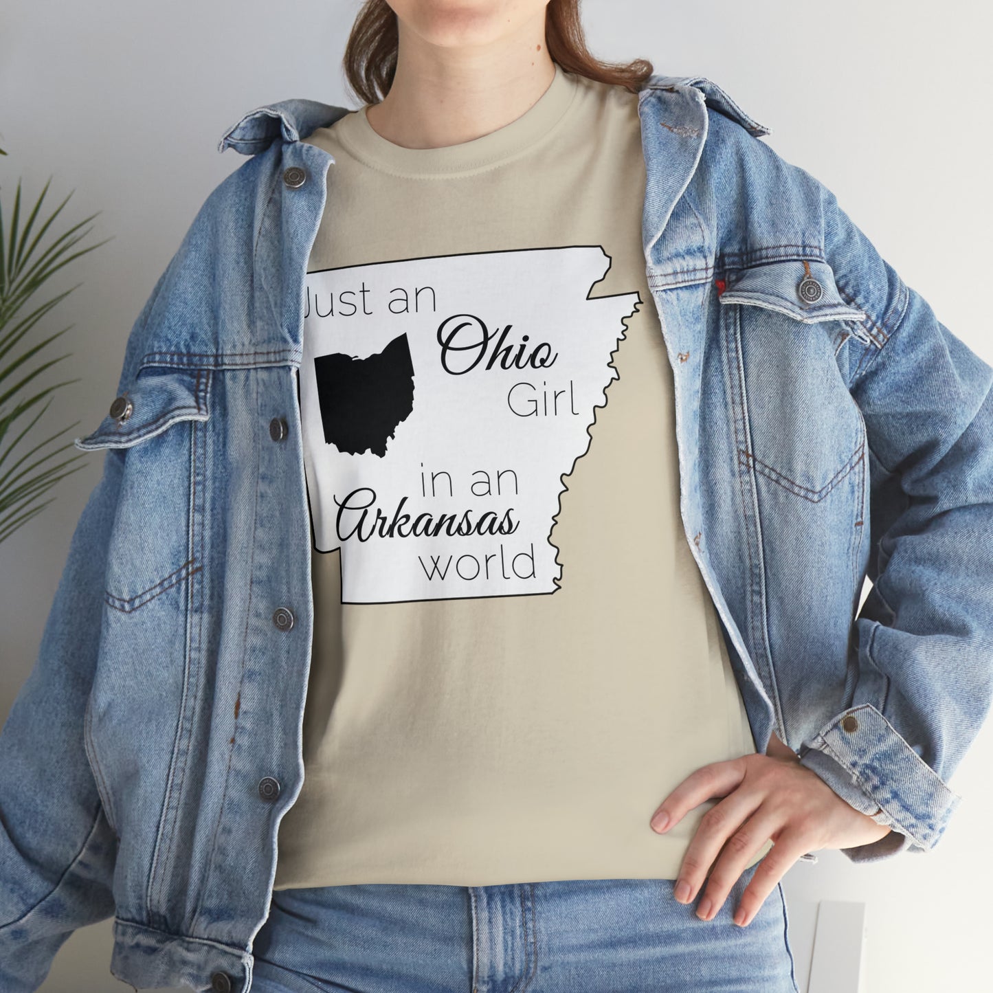 Just an Ohio Girl in an Arkansas World Unisex Heavy Cotton Tee