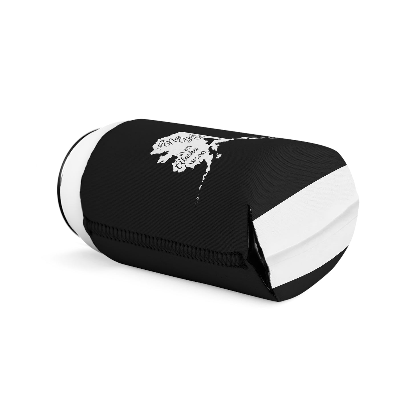 Just a New York Girl in an Alaska World Can Cooler Sleeve