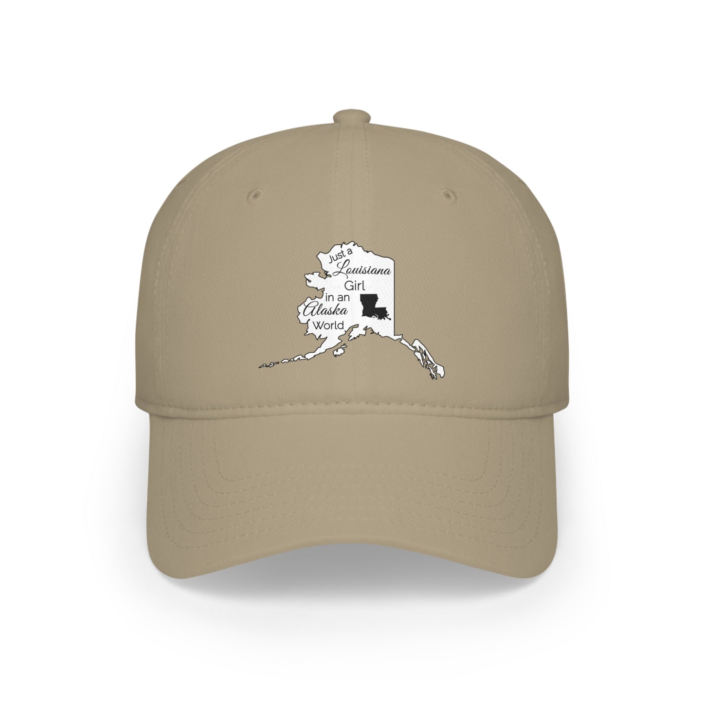 Just a Louisiana Girl in an Alaska World Low Profile Baseball Cap