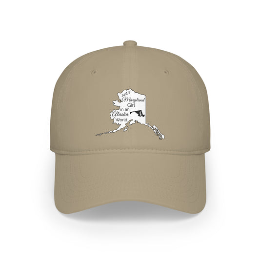 Just a Maryland Girl in an Alaska World Low Profile Baseball Cap