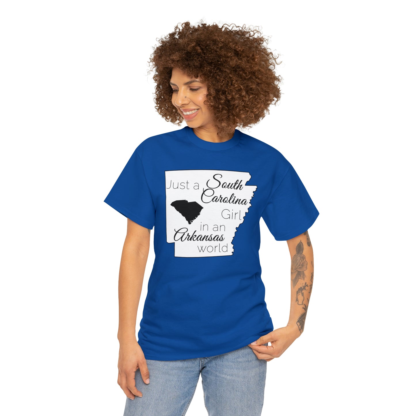 Just a South Carolina Girl in an Arkansas World Unisex Heavy Cotton Tee