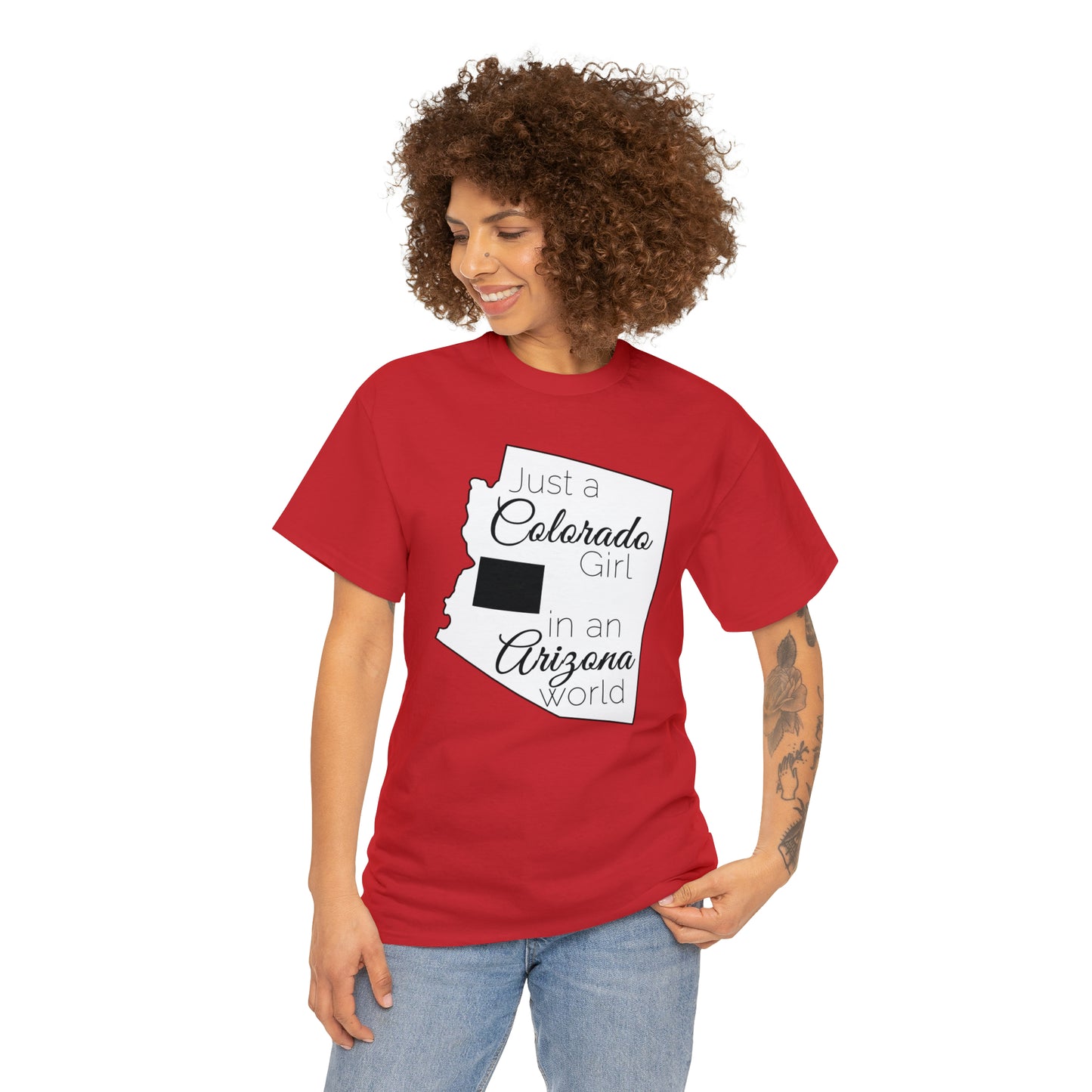 Just a Colorado Girl in an Arizona World Unisex Heavy Cotton Tee