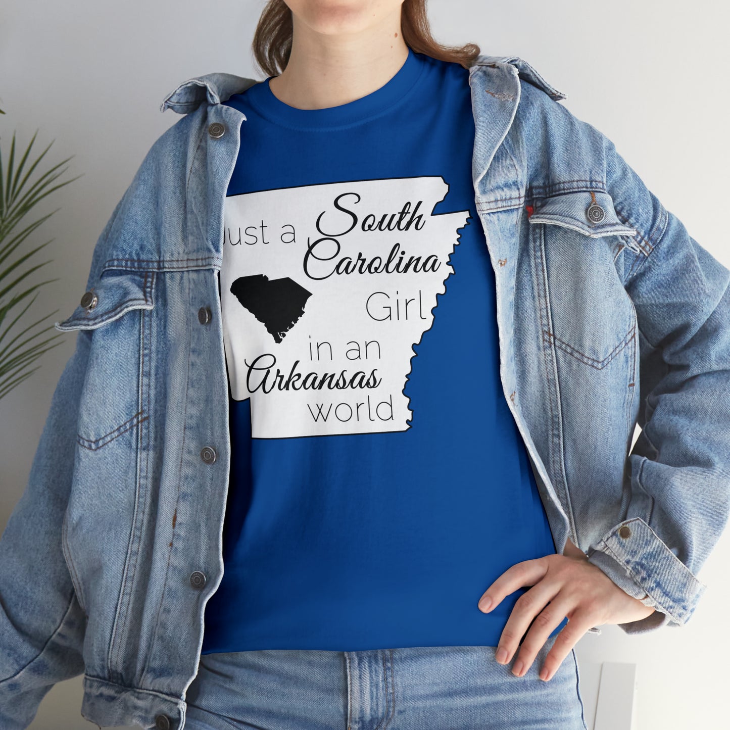 Just a South Carolina Girl in an Arkansas World Unisex Heavy Cotton Tee