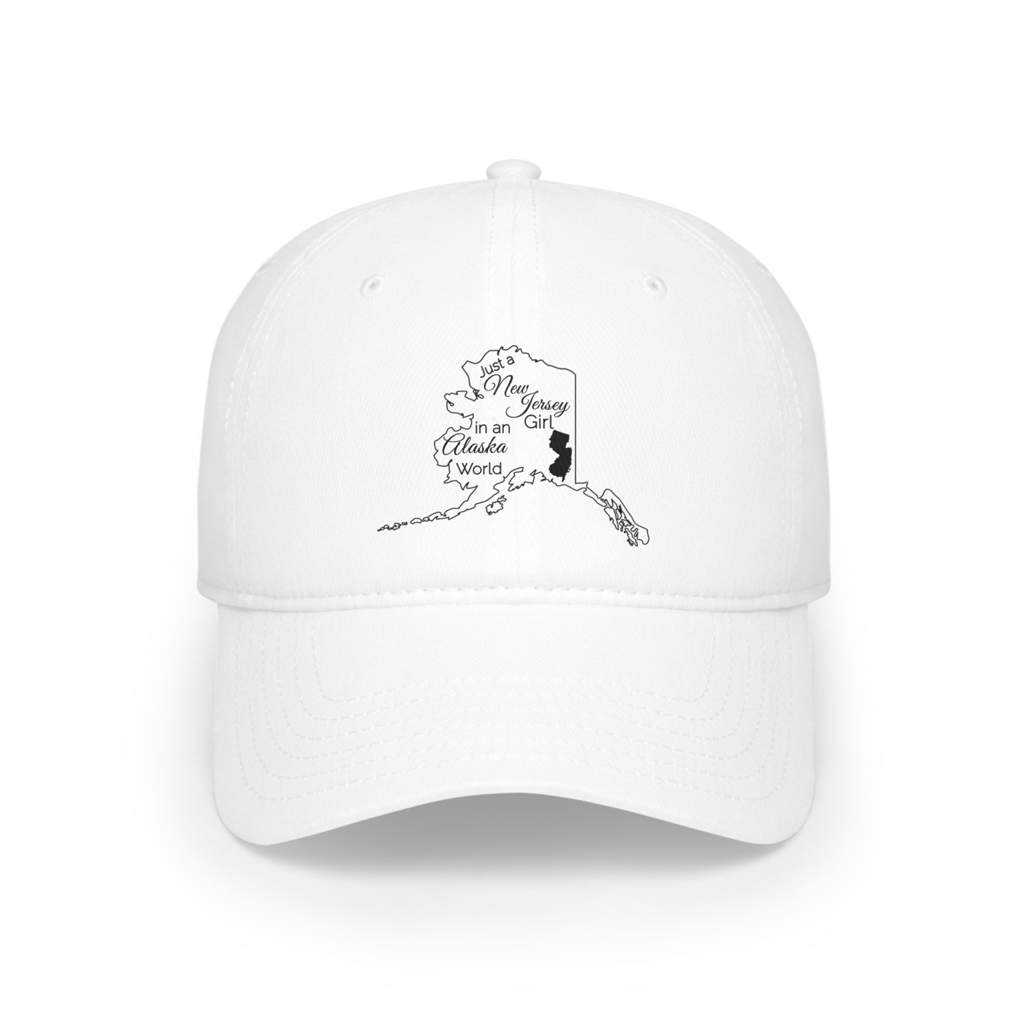 Just a New Jersey Girl in an Alaska World Low Profile Baseball Cap