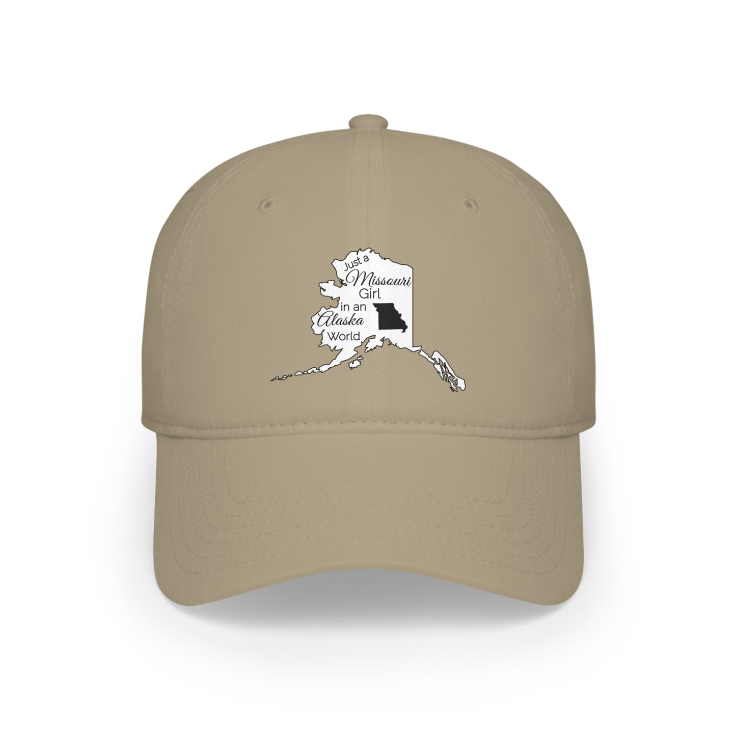 Just a Missouri Girl in an Alaska World Low Profile Baseball Cap