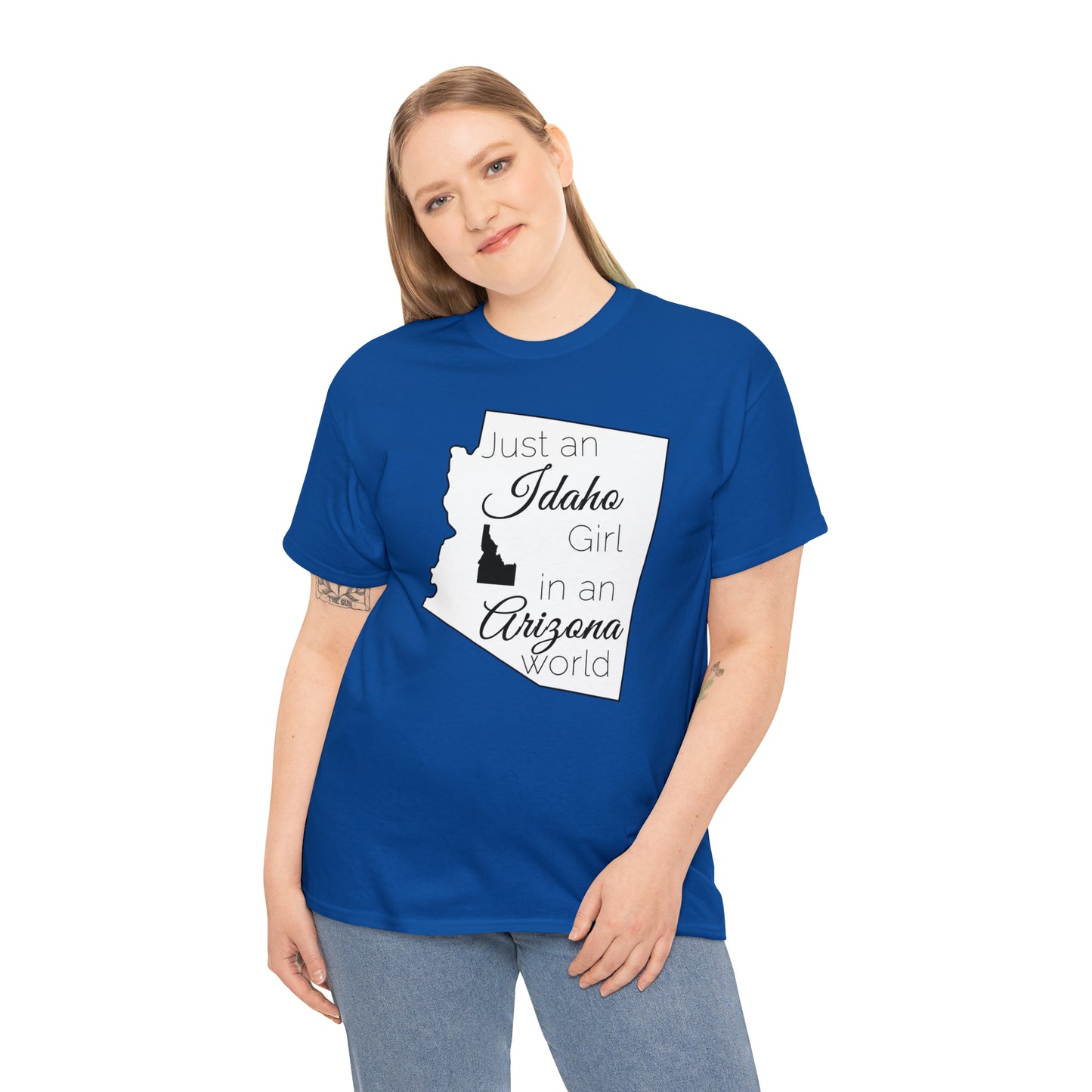 Just an Idaho Girl in an Arizona World Unisex Heavy Cotton Tee