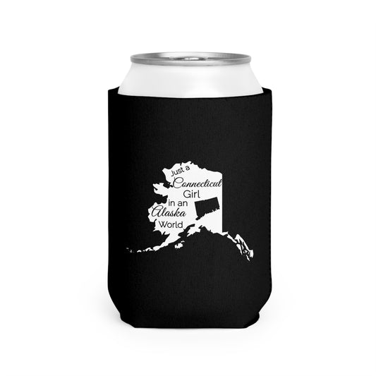 Just a Connecticut Girl in an Alaska World Can Cooler Sleeve