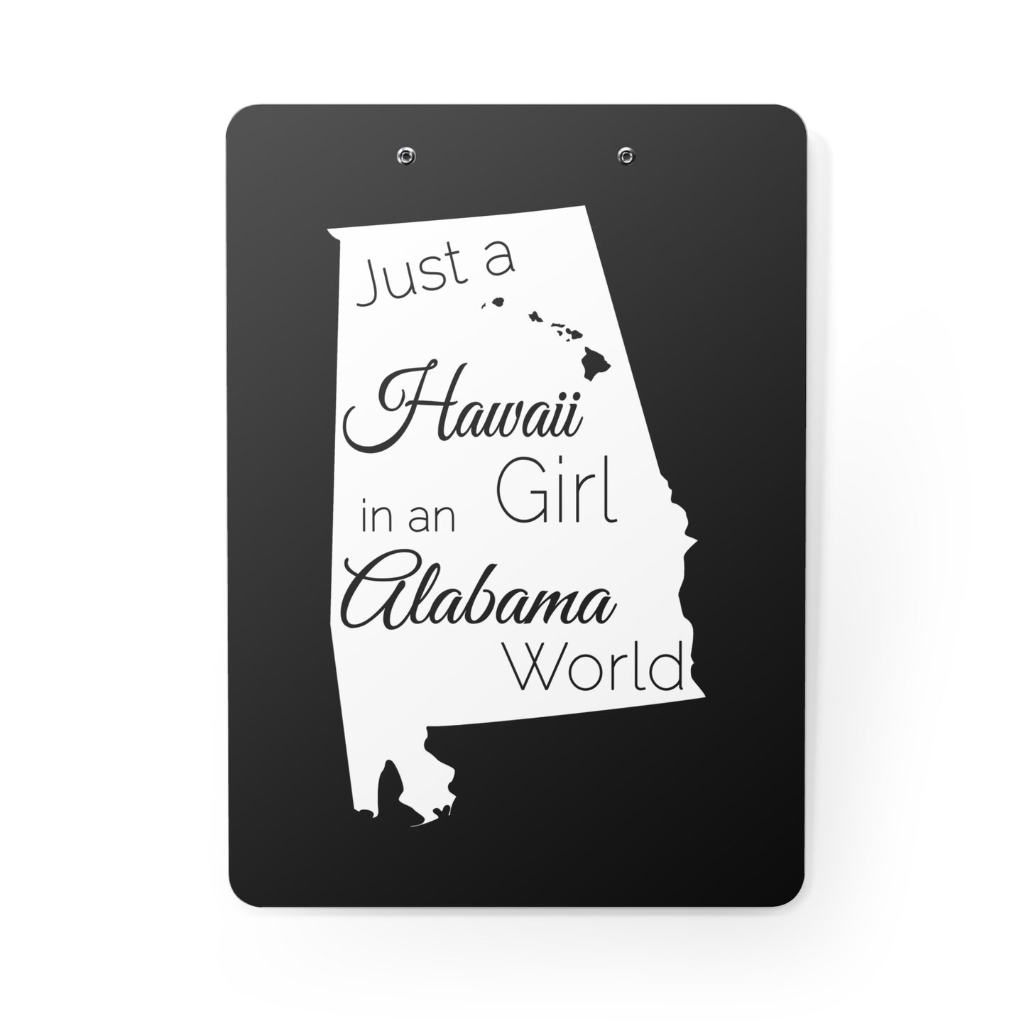 Just a Hawaii Girl in an Alabama World Clipboard