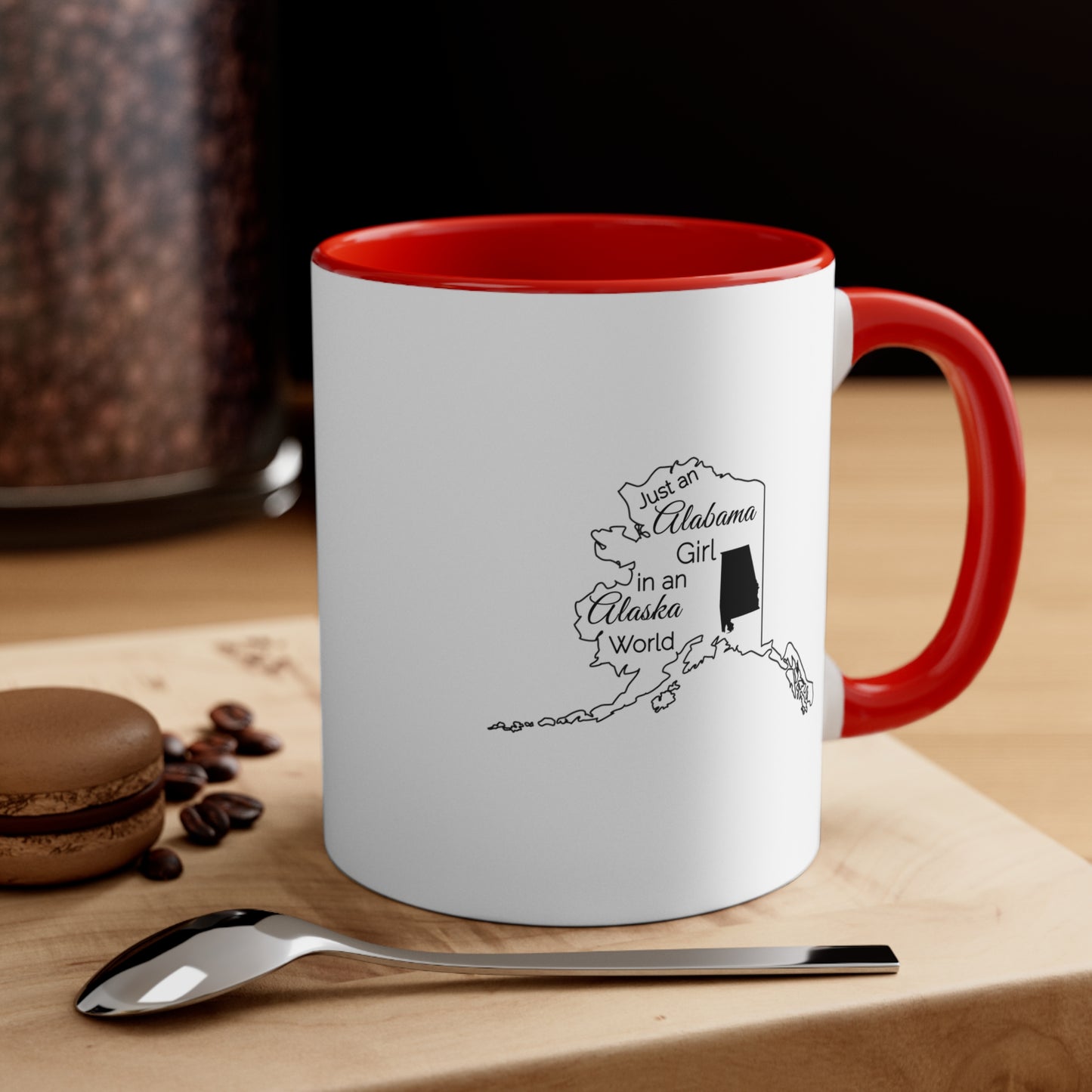 Just an Alabama Girl in an Alabama World Accent Coffee Mug, 11oz