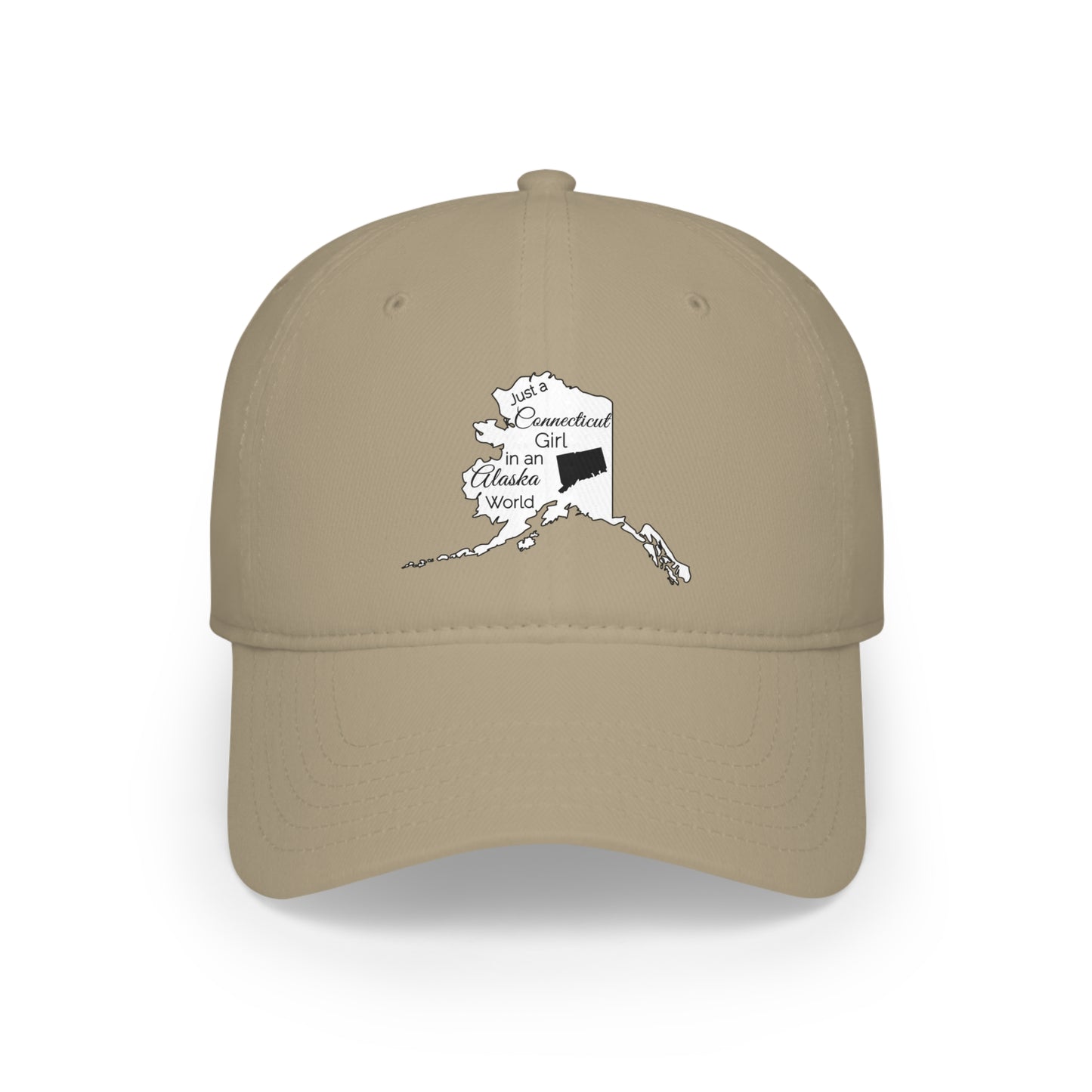 Just a Connecticut Girl in an Alaska World Low Profile Baseball Cap