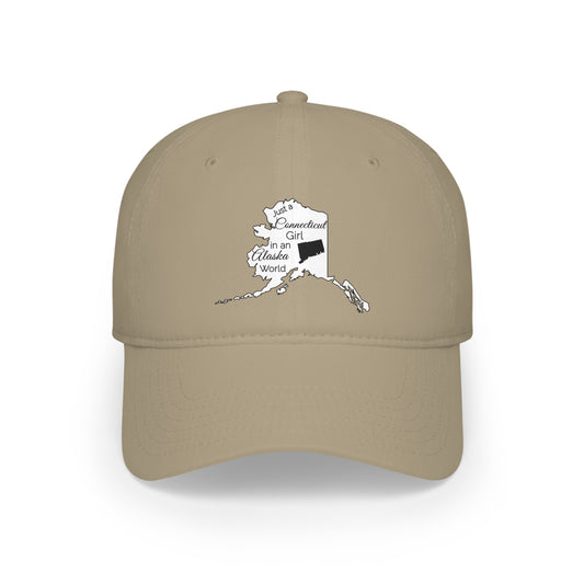 Just a Connecticut Girl in an Alaska World Low Profile Baseball Cap
