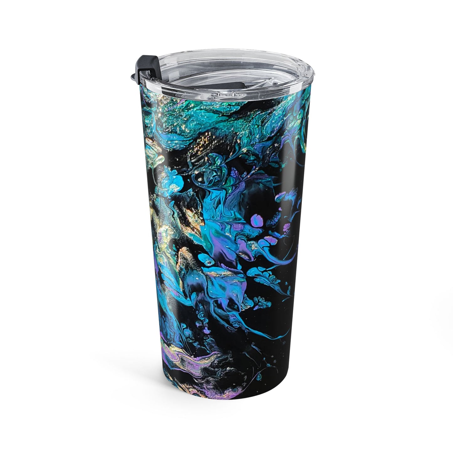 20oz Abstract Burst of Sapphire Tumbler — Insulated Travel Cup