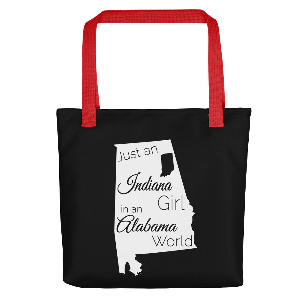 Just an Indiana Girl in an Alabama World Tote bag
