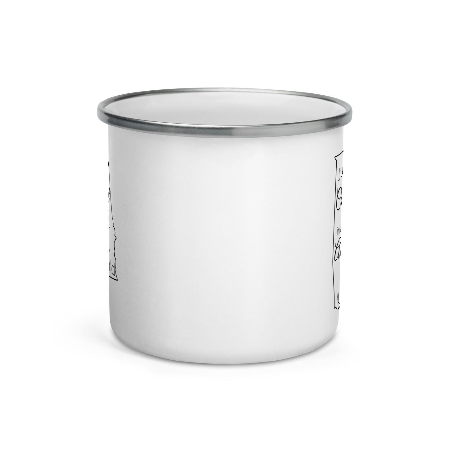 Just a Connecticut Girl in an Alabama World Enamel Mug