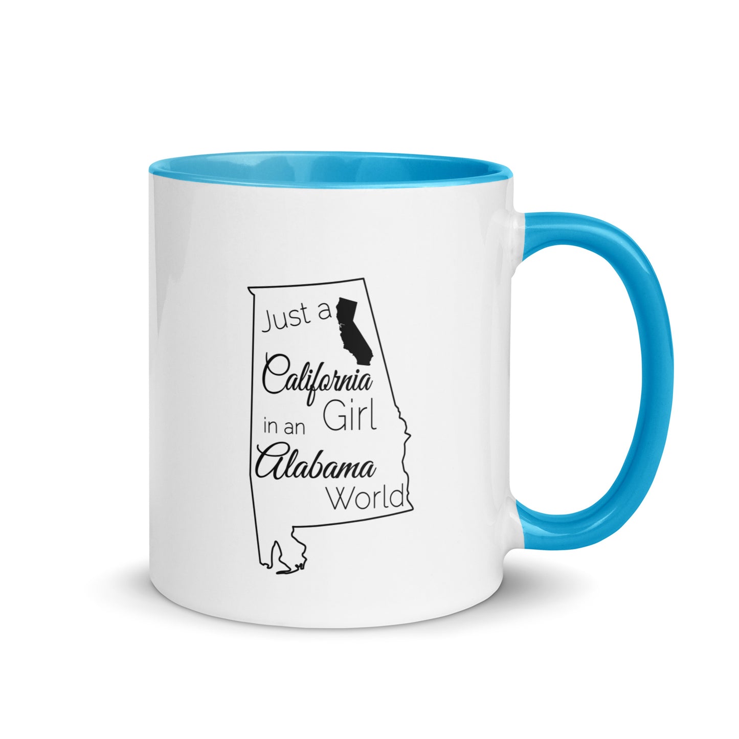 Just a California Girl in an Alabama World Mug with Color Inside