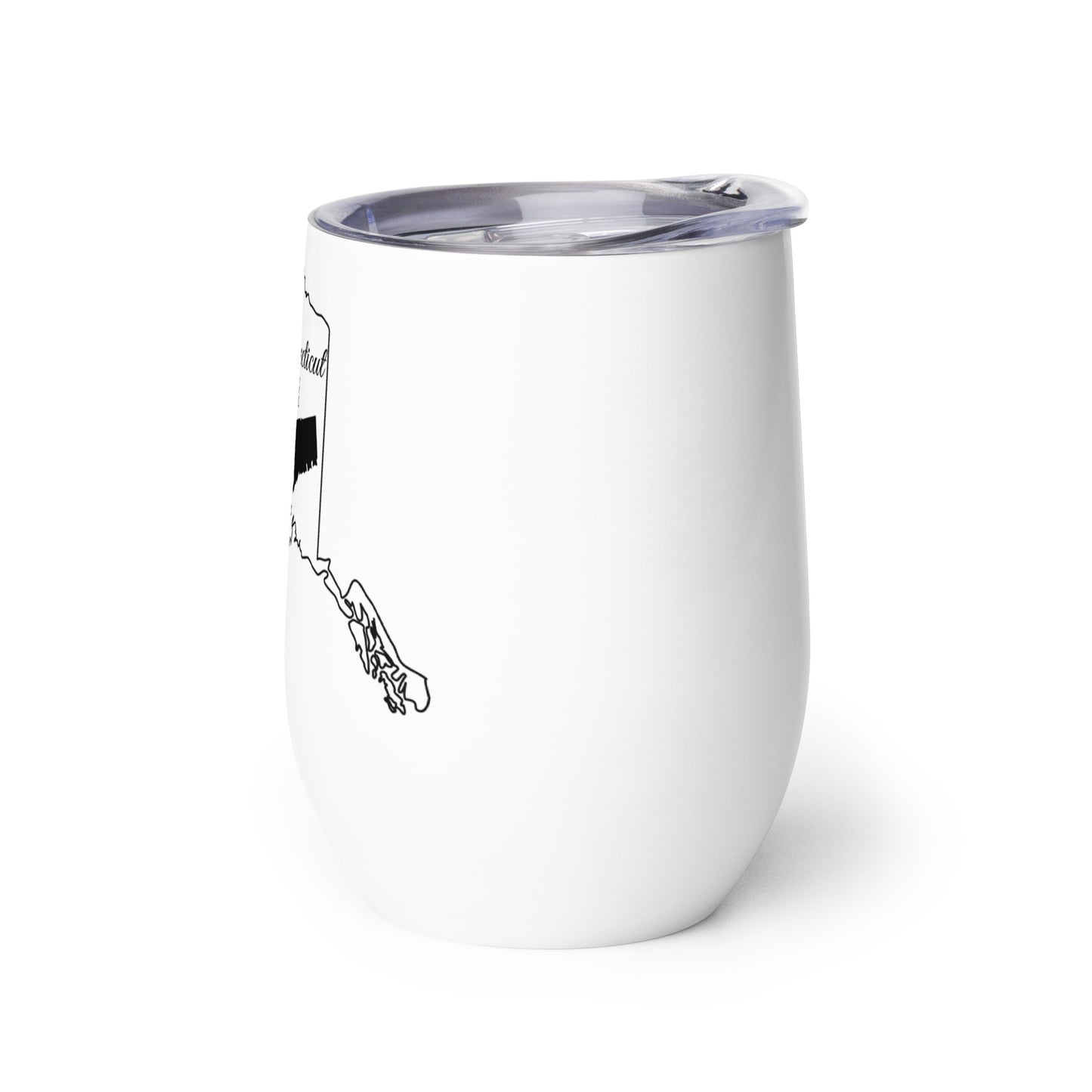 Just a Connecticut Girl in an Alaska World Wine tumbler