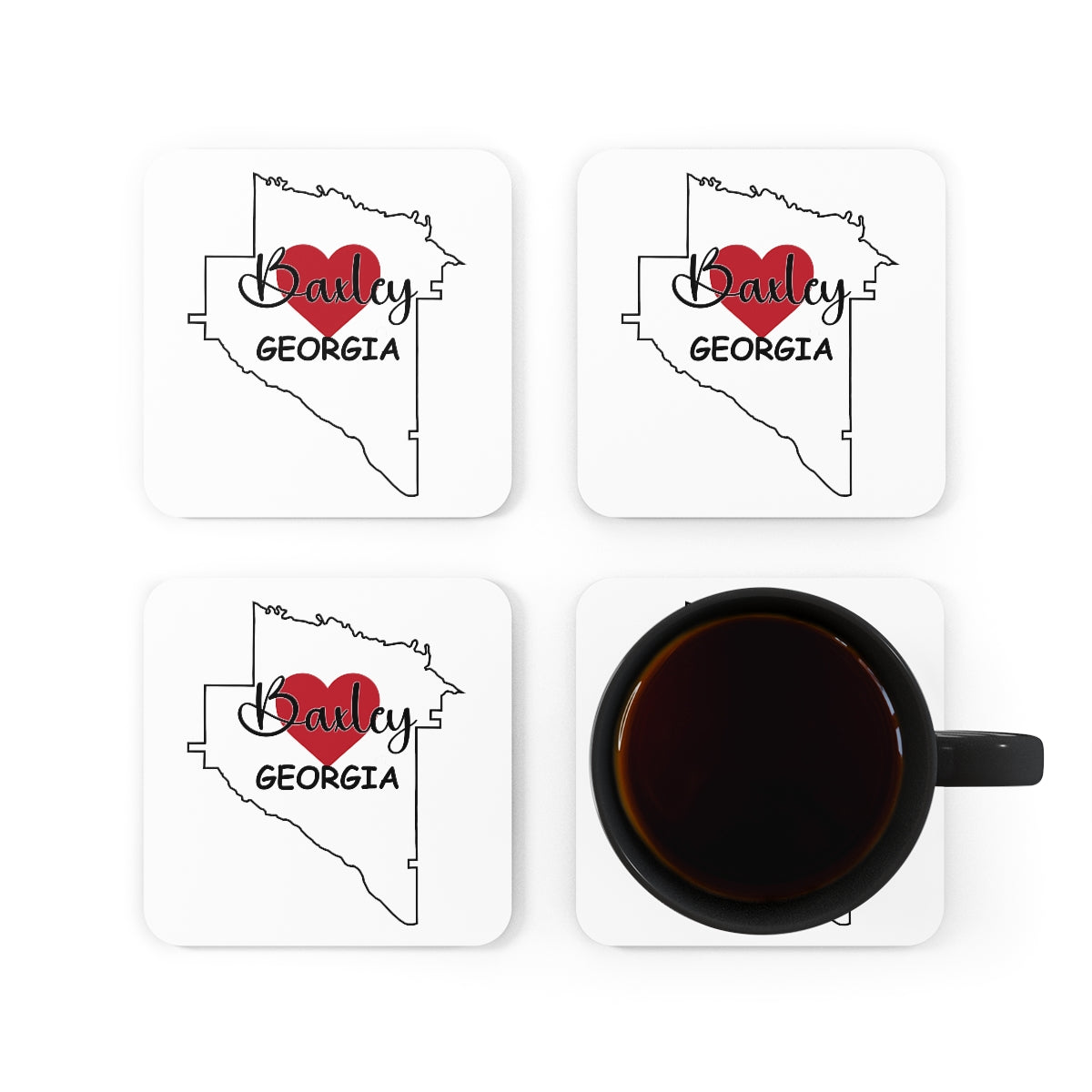 Baxley Georgia Corkwood Coaster Set