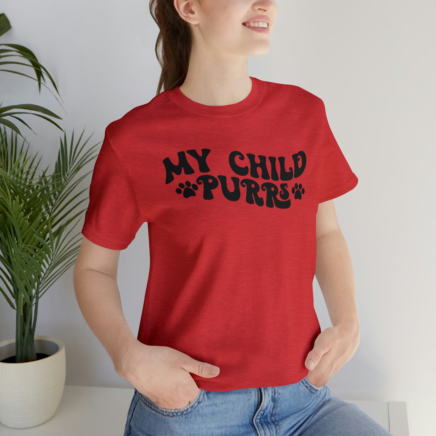 My Child Purrs Short Sleeve T-shirt