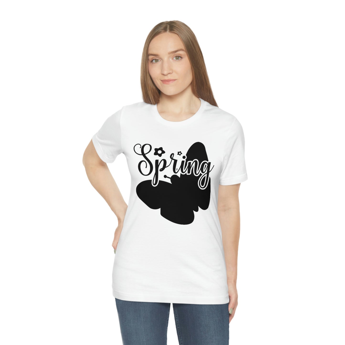 Butterfly Silhouette Spring Unisex Jersey Short Sleeve Tee