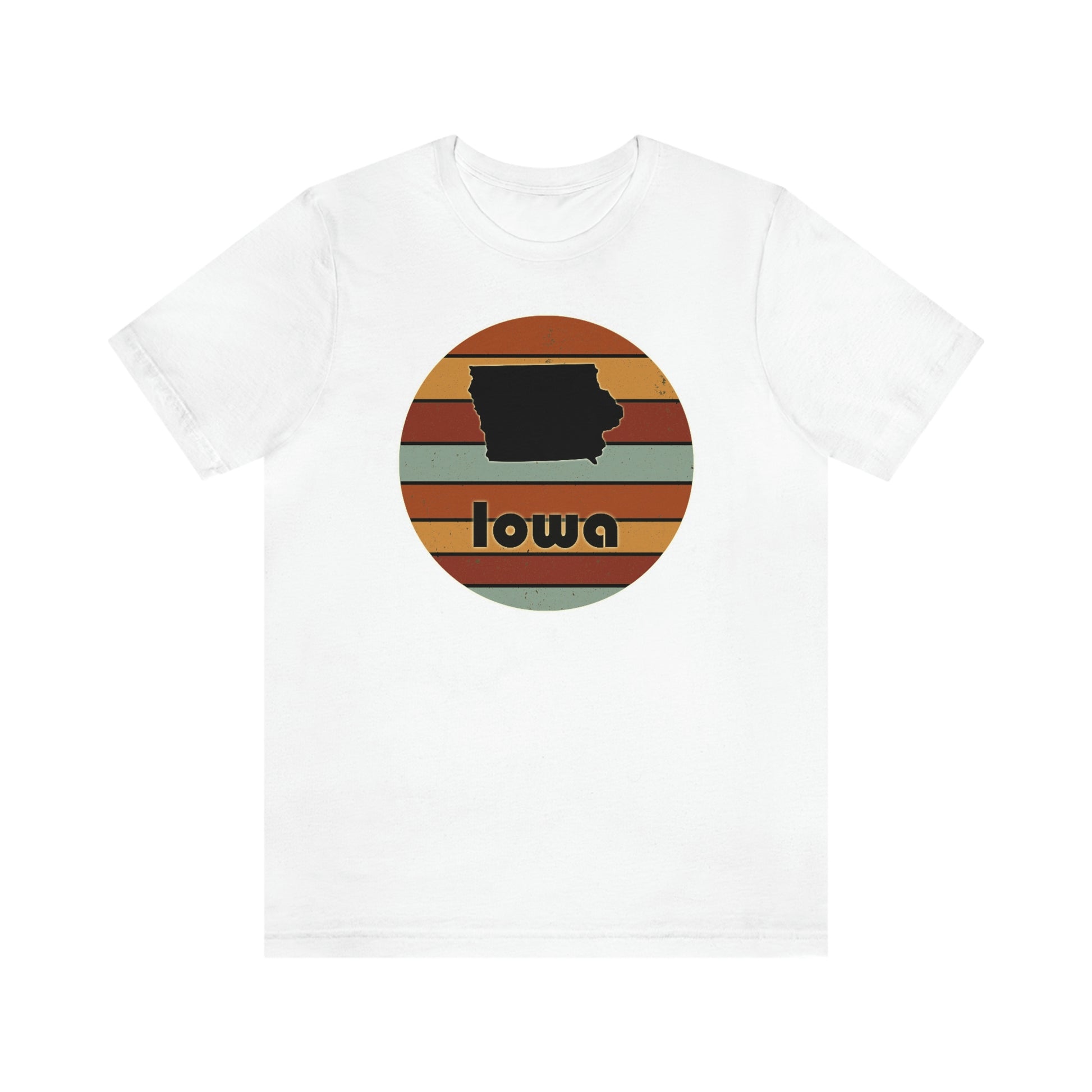 Iowa Retro Sunset Short Sleeve T-shirt