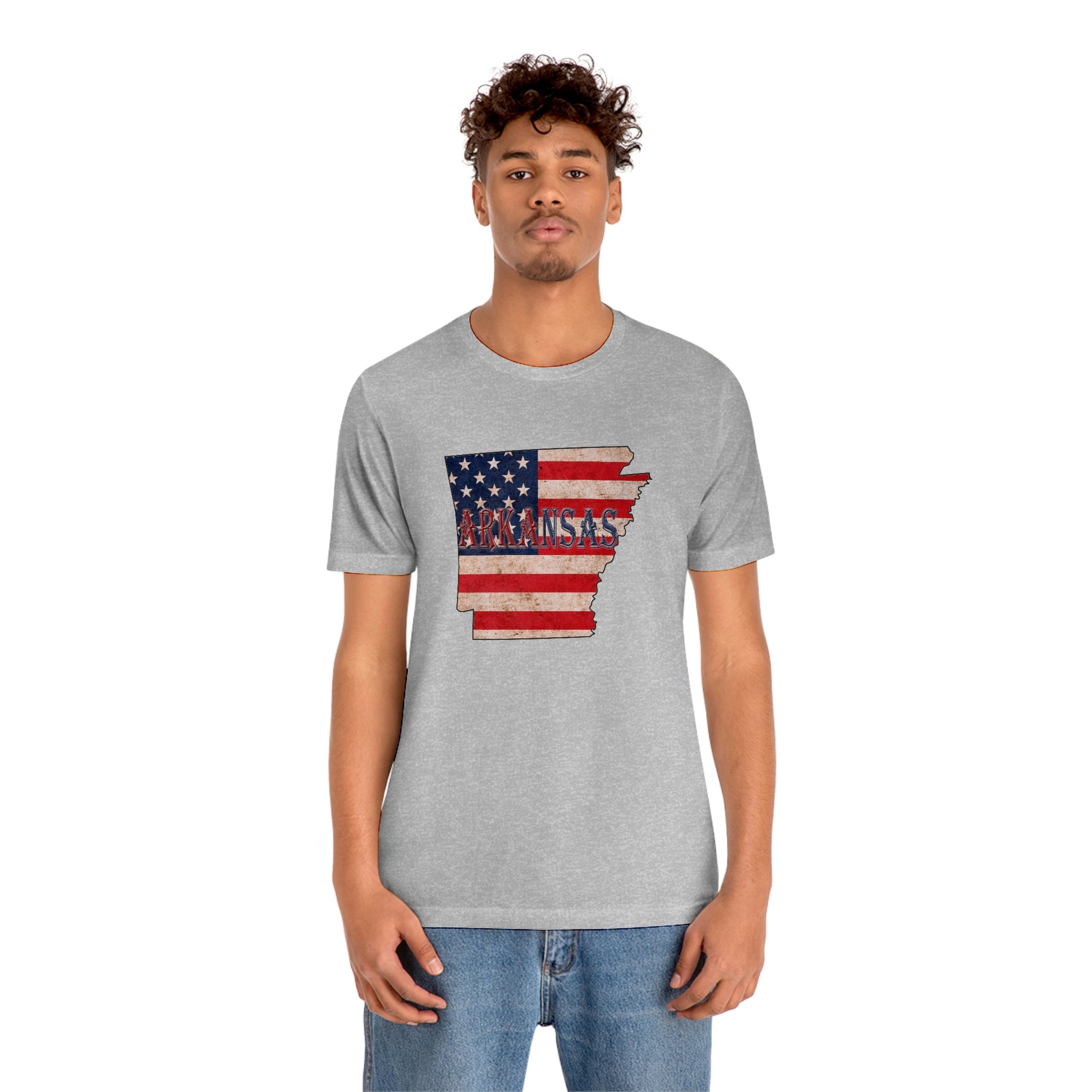 Arkansas AR US Flag Unisex Jersey Short Sleeve Tee Tshirt T-shirt