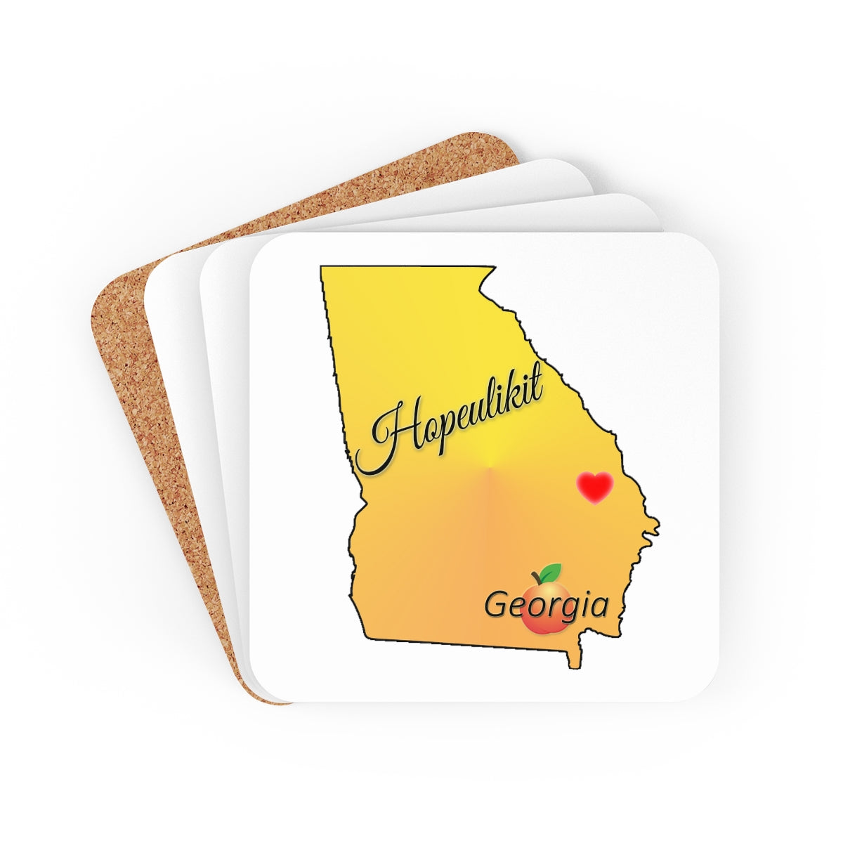 Hopeulikit Georgia Corkwood Coaster Set