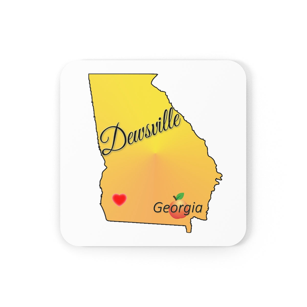 Dewsville Georgia Corkwood Coaster Set