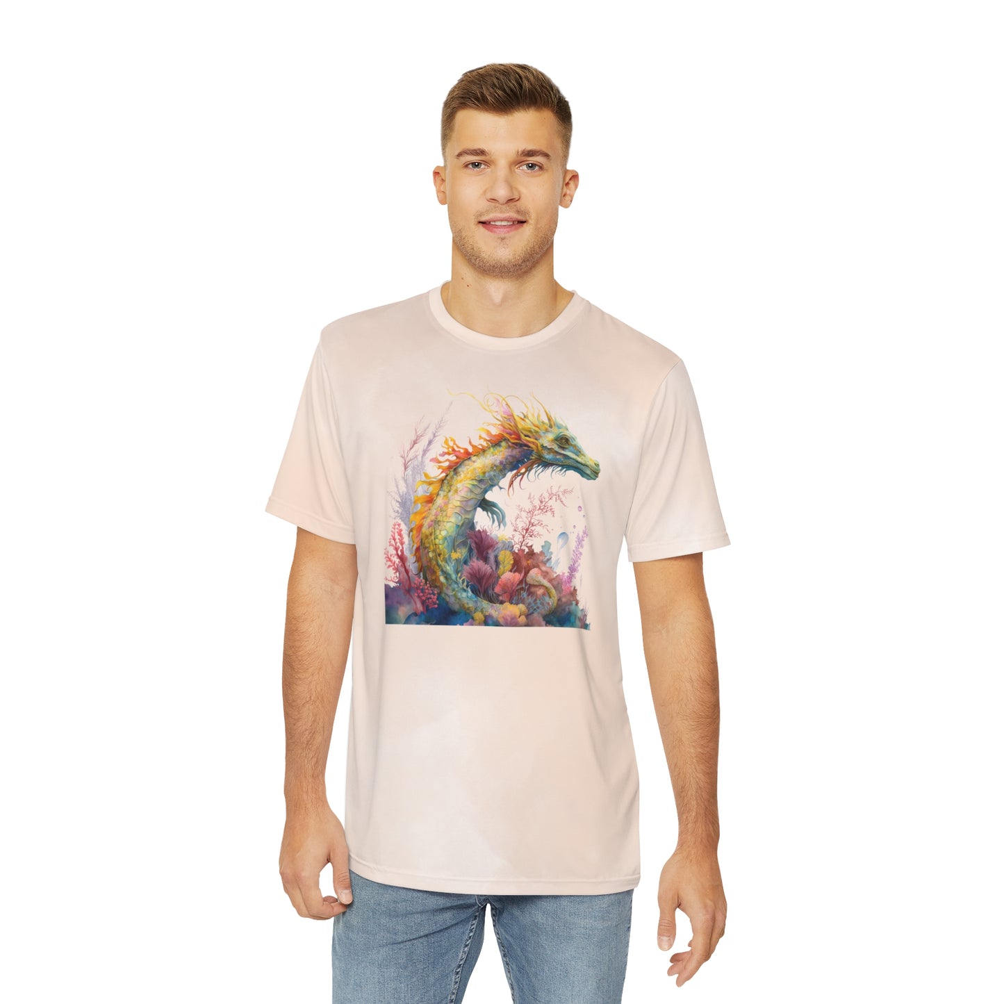 Dragon on Watercolor Background T-shirt