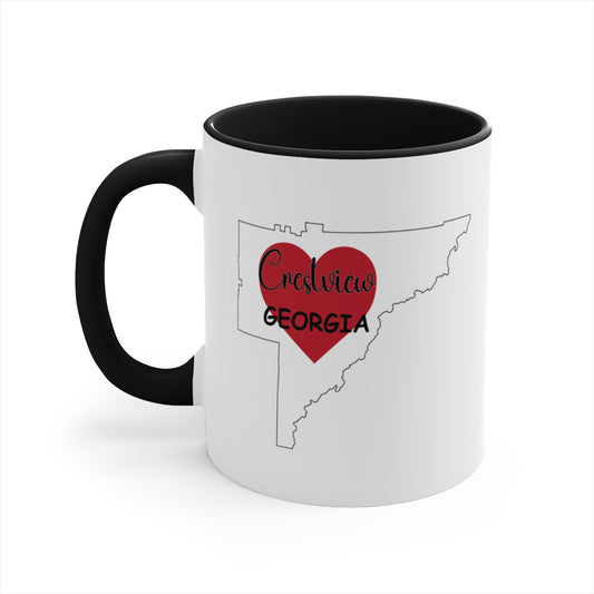 Crestview Georgia Accent Coffee Mug, 11oz