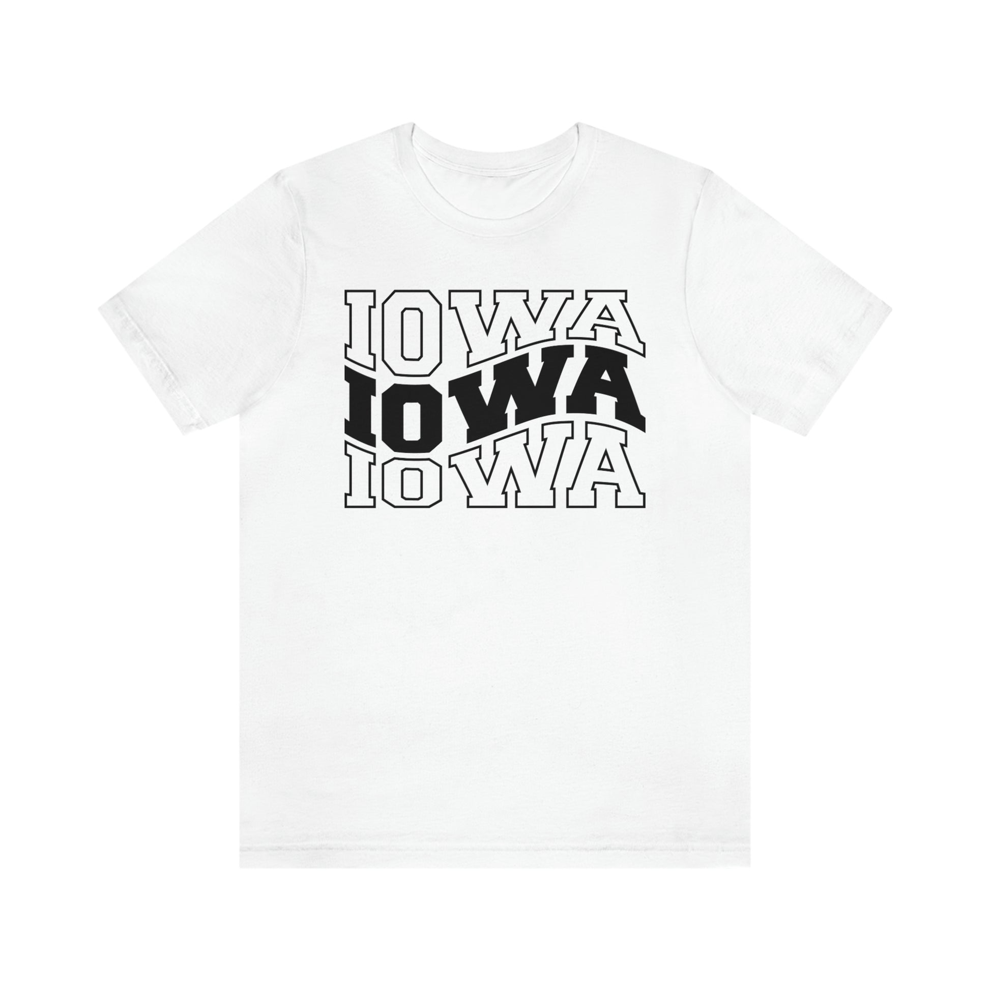 Iowa Varsity Letters Triple Wavy Short Sleeve T-shirt