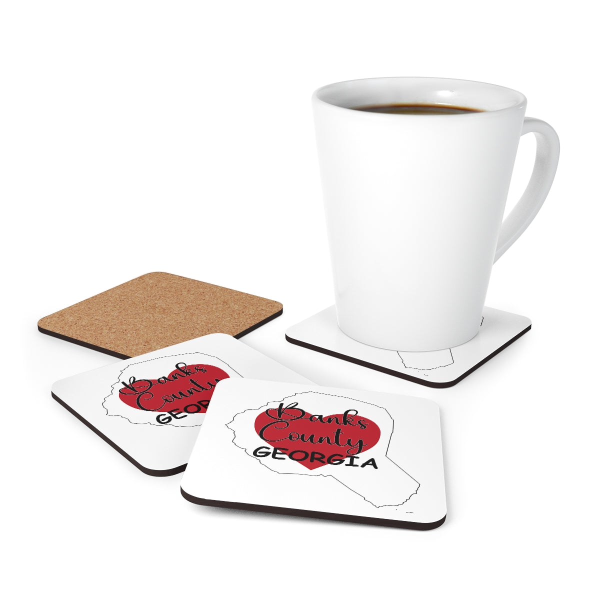 Banks County Georgia Corkwood Coaster Set