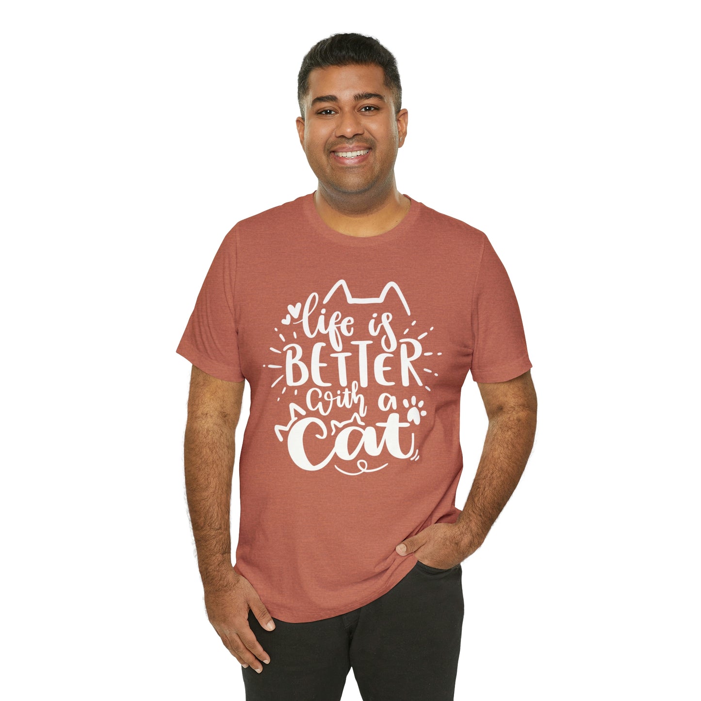 Life is Better With a Cat Short Sleeve T-shirt