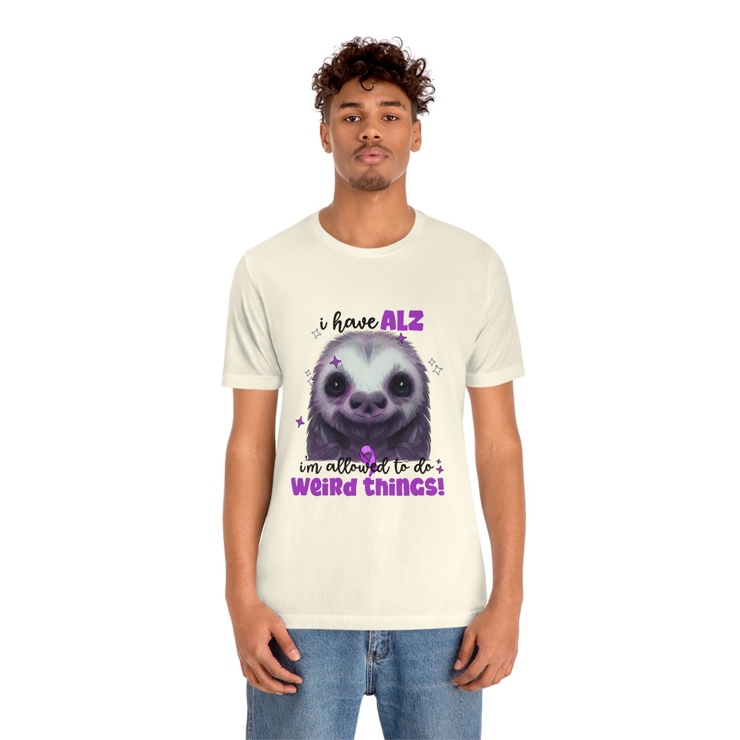 I Have ALZ I'm Allowed To Do Weird Things Alzheimer's Print Unisex Jersey Short Sleeve Tee