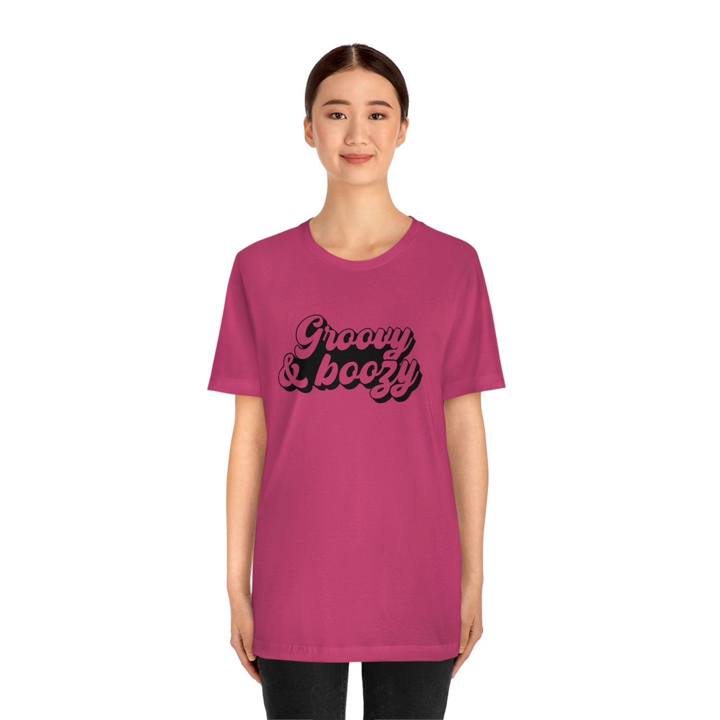 Groovy and Boozy Unisex Jersey Short Sleeve Tee