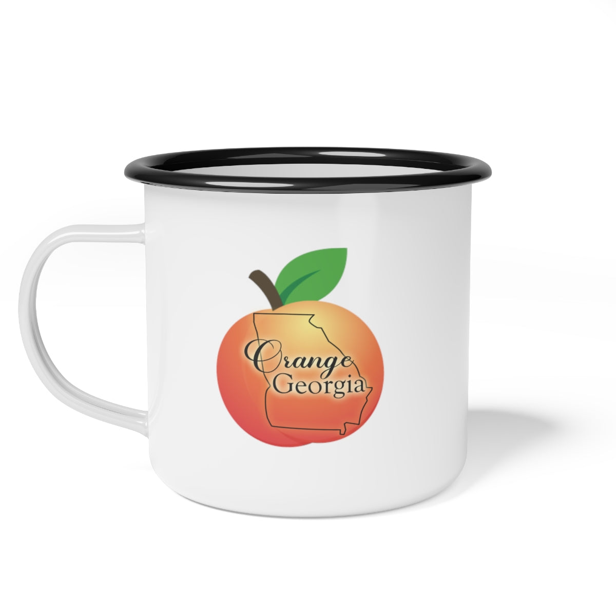 Orange Georgia Enamel Camp Cup