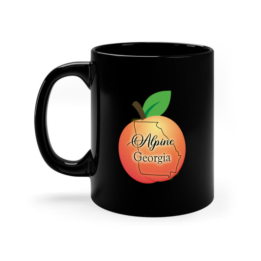 Alpine Georgia 11oz Black Mug