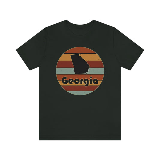 Georgia Retro Sunset Short Sleeve T-shirt
