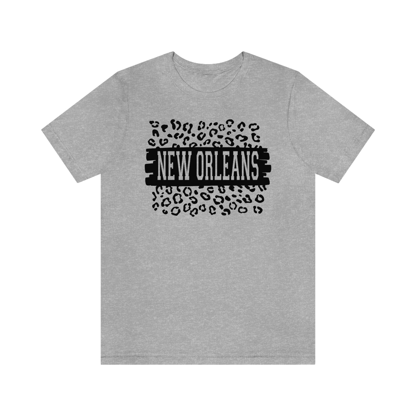 New Orleans Leopard Print Short Sleeve T-shirt