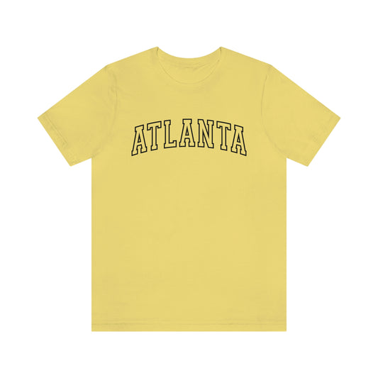 Atlanta Georgia Varsity Letters Arch Short Sleeve T-shirt