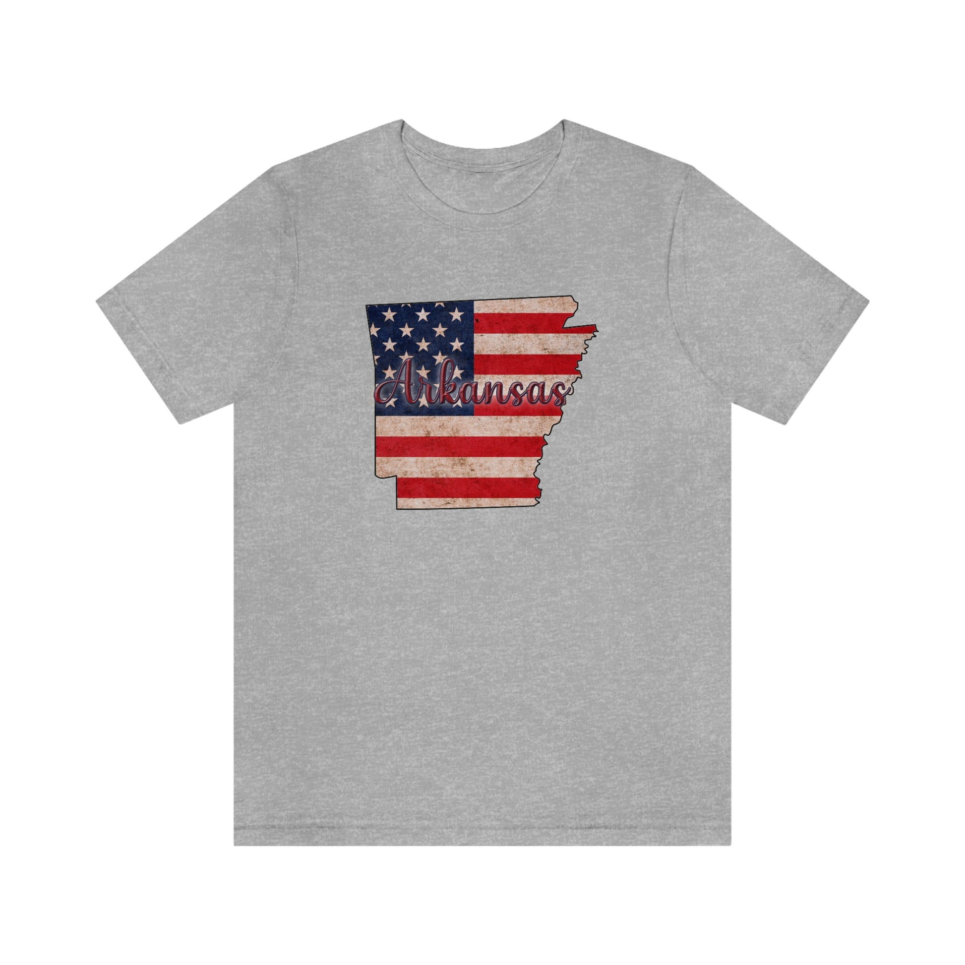 Arkansas US Flag Unisex Jersey Short Sleeve Tee Tshirt T-shirt