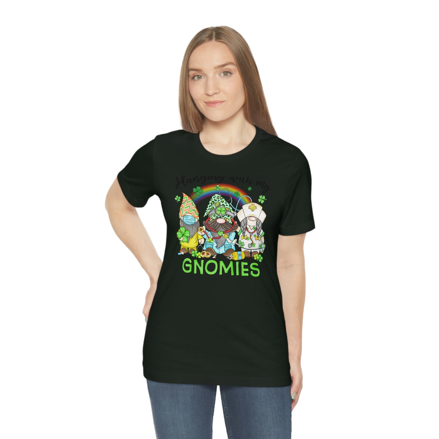 Hanging With My Gnomies St. Patrick's Day Unisex Jersey Short Sleeve Tee