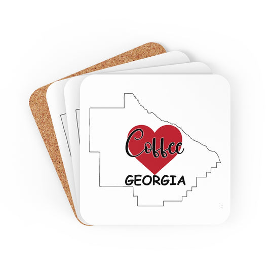 Coffee Georgia Corkwood Coaster Set