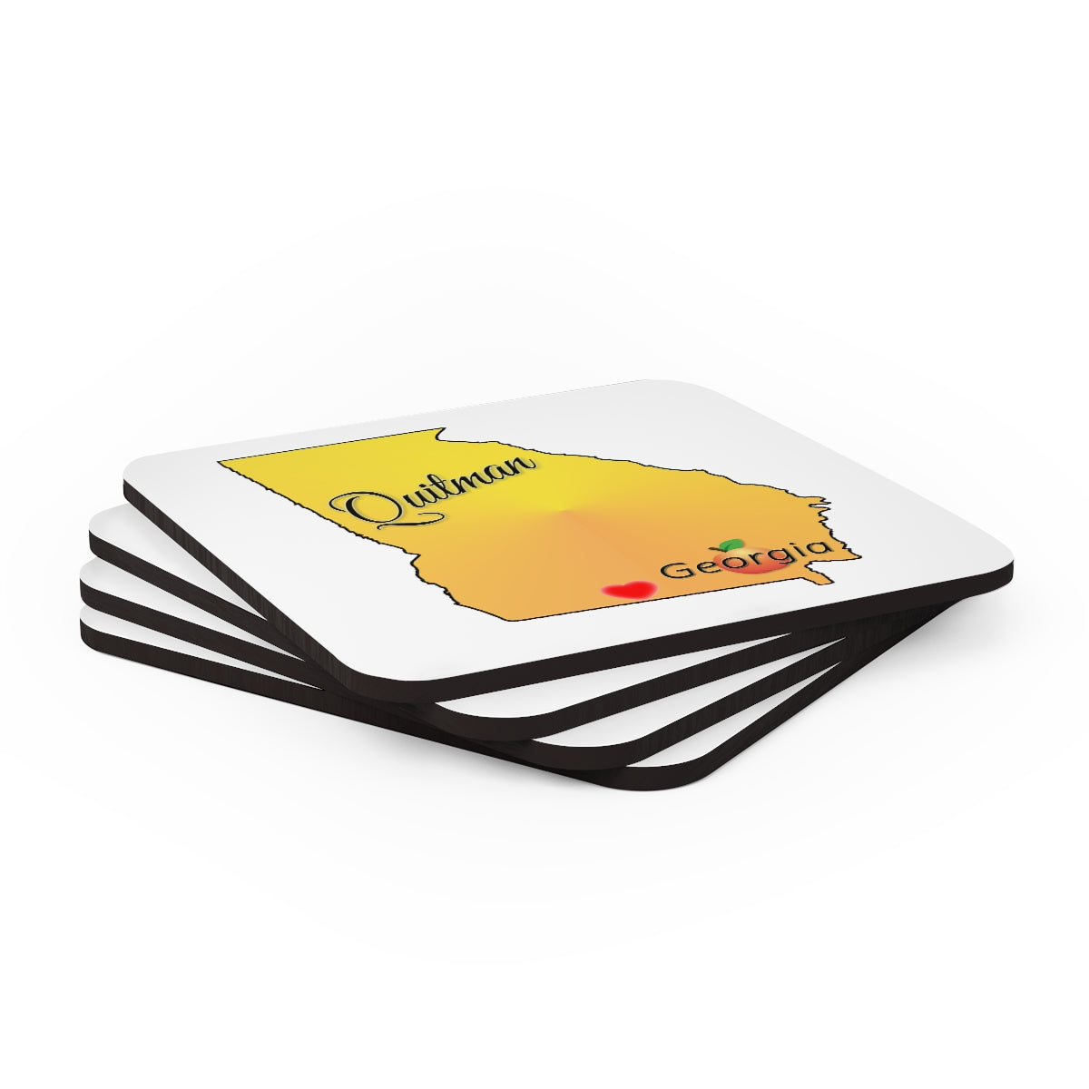 Quitman Georgia Corkwood Coaster Set