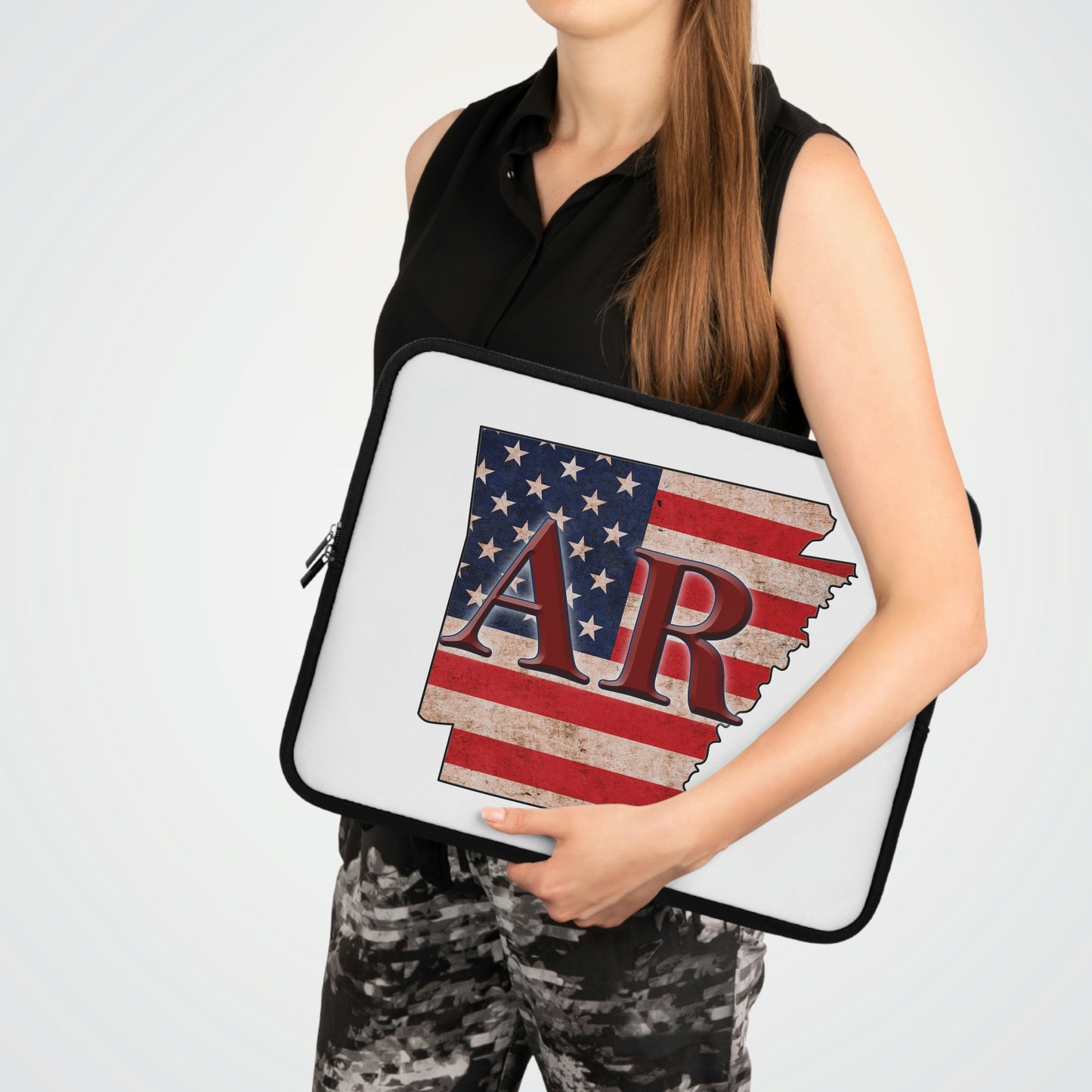 Arkansas US Flag AR Laptop Sleeve