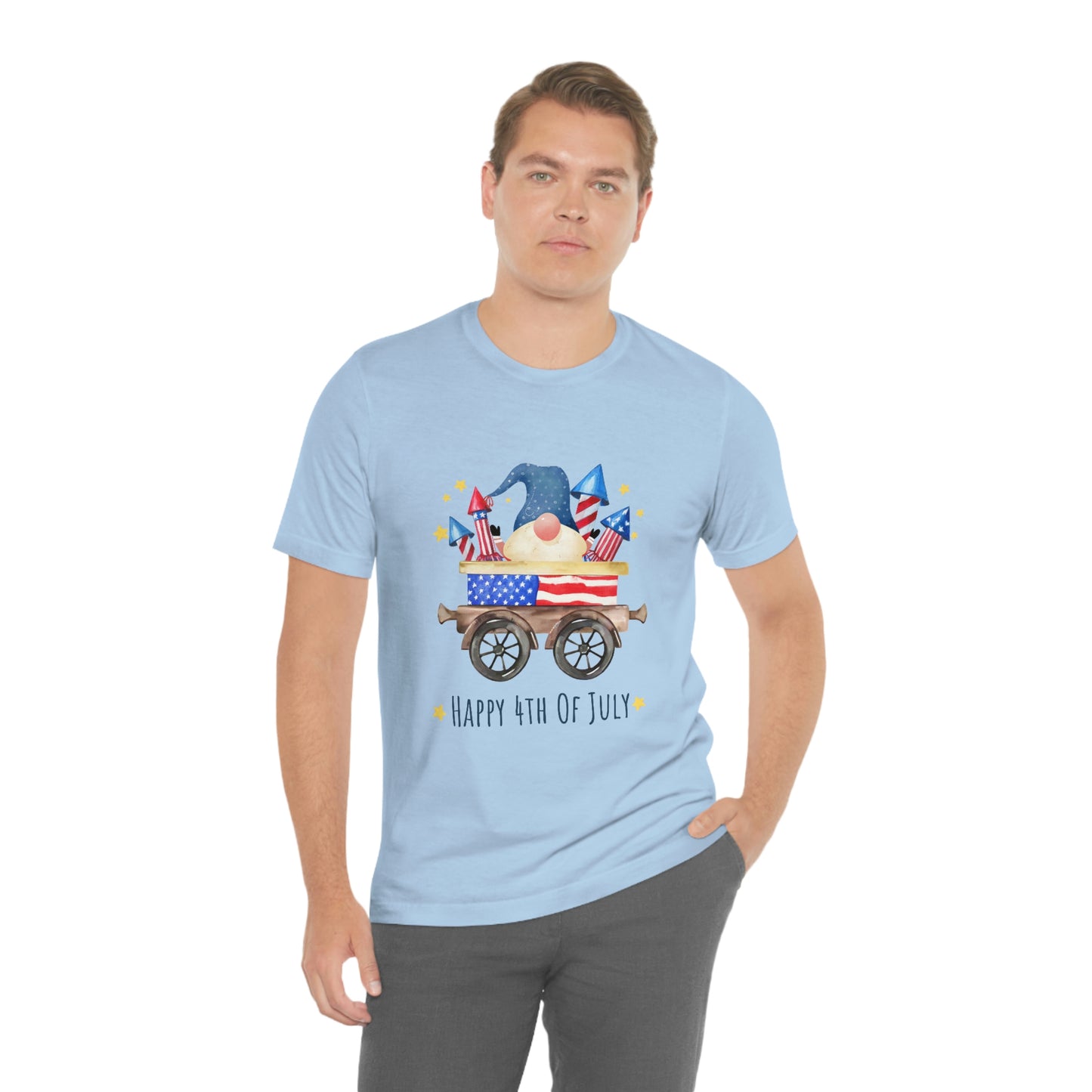 Gnomes Independence Day Happy 4th of July Unisex Jersey Short Sleeve Tee