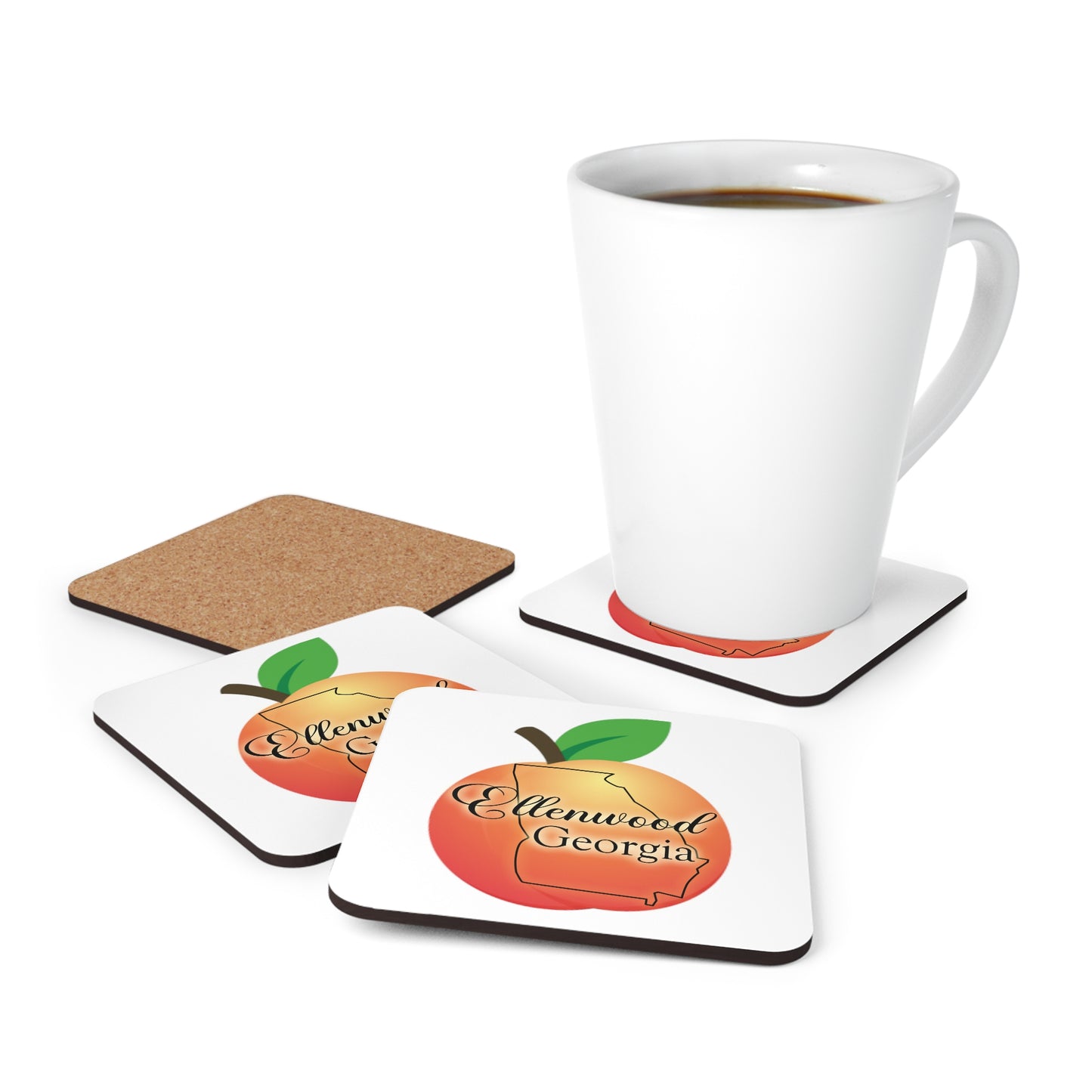 Ellenwood Georgia Corkwood Coaster Set